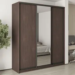 Шафа-купе тридверна MebelStar Комбо BG 2ДСП/Дзеркало 210x60x240 см Дуб рістрето (MBS-9721)