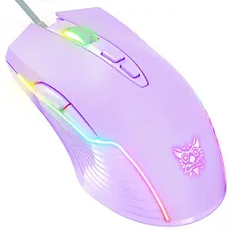 Комп'ютерна мишка Onikuma для ПК і ноутбука 6400 DPI RGB підсвітка 7 кнопок дротова Фіолетовий