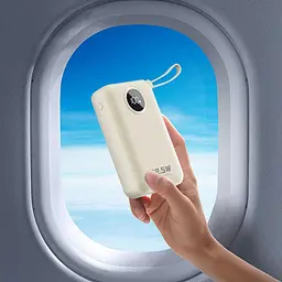 Універсальна мобільна батарея Dudao 20000mAh K14+ 22,5W PD,QC USB-A,USB-C In/Out,with built-in USB-C/Lightning cables Білий - мініатюра 7
