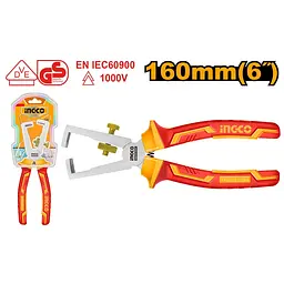 Кліщі для зняття ізоляції діелектричні VDE 160 мм Ingco industrial (HIWSP28160)