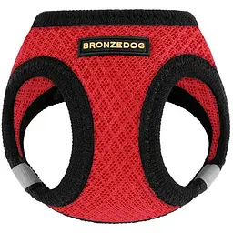 Шлея для собак Bronzedog Mesh Vest, розмір 4XS, 20х24 см, червона - мініатюра 2