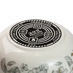 Каструля емальована 6,5 л зі скляною кришкою, flowers Yiwu HP-2-107 - мініатюра 4