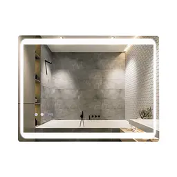 Дзеркало Qtap Mideya 800x600 з LED-підсвічуванням Touch, з антизапотіванням, з годинником, диммером яскравості QT2078NCF8060W