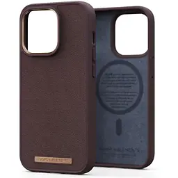 Чохол-накладка Njord Genuine Leather MagSafe Case Dark Brown для iPhone 14 Pro (NA43GL05U) - мініатюра 7