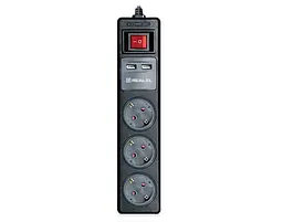 Фільтр живлення REAL-EL RS-3 USB Charge