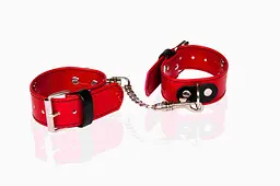 Наручники Whips Collections lakier (червоний) - мініатюра 2
