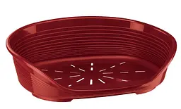 Пластиковий лежак для собак і котів Ferplast Siesta Deluxe 10 бордовий 93,5×68×28,5 см 70210929