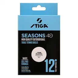 М'ячі для настільного тенісу Stiga Seasons, White 12 шт. (1110-2810-12) - мініатюра 2