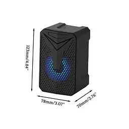 Комп'ютерні колонки No Brand Aoas E-005 з RGB підсвічуванням USB 2.0 2x3W Black - мініатюра 3