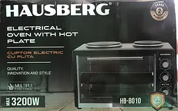 Електродуховка з конфорками Hausberg HB-8010 35 л - мініатюра 3