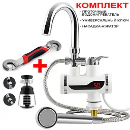 Проточний водонагрівач Delimano/Універсальний ключ Snap-n-Grip/Насадка на кран аератор Water Saver AN 49146710/1 - мініатюра 2