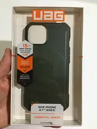 Оригинальный противоударный чехол для Iphone 15/14/13 UAG Essential Armor MagSafe Olive Drab 114288117272 - миниатюра 4