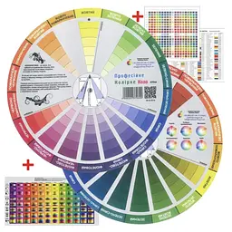 Колірне коло Іттена для дизайнерів ПРОФЕСІЙНЕ для поєднання кольорів 23см. Українська мова  - мініатюра 4