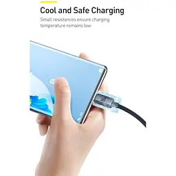 Кабель Baseus Crystal Shine Series USB-A to Type-C 100W 1.2m Black (CAJY000401) [169549] - мініатюра 6