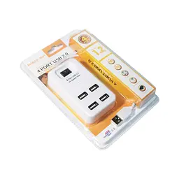 Концентратор Voltronic USB 2.0 to 4xUSB with power switch white (YT-HWS4-W) - мініатюра 3