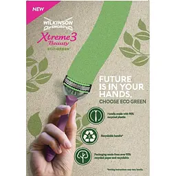 Бритва одноразова Wilkinson Sword Xtreme 3 Beauty Eco Green, 4 шт. - мініатюра 5