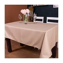 Скатерть MirSon Хлопок №002 Beige Strong 130x130 см (2200006737643)