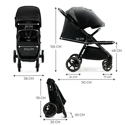 Прогулянкова коляска Kinderkraft Mitzy Ink Black (KSMITZ00BLK0000) - мініатюра 12