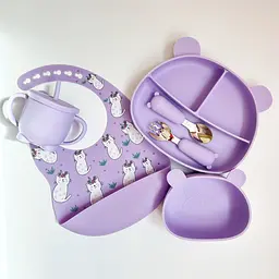 Набір дитячого посуду Ведмедики BPR img_e5437 ведмедик залізо Y2 Pastel Lilac