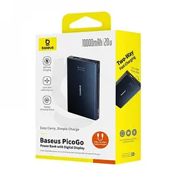 Павербанк Baseus PicoGo Digital Display Black 10 000 mAh / 20 Вт (P10076801123-00) - мініатюра 5