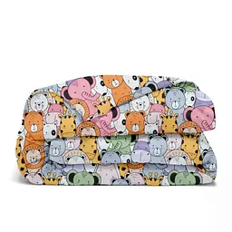 Дитяча постільна білизна в ліжечко SAFARI ANIMALS CS10, помаранчевий (AnimalsCinemaRoseOrange_52Grey_140) - мініатюра 4