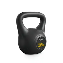 Гиря вінілова 16кг Trex Sport TX-016CKB чорний - мініатюра 2
