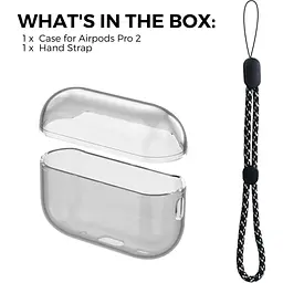 Чохол AhaStyle Transparent Case для Airpods Pro 2 Black [133860] - мініатюра 2