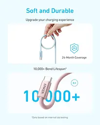 Кабель Anker Zolo A8060 USB-C to USB-C Cable 240w 1.5m преміальний нейлоново - тканинне оплетення (A8060P21) чорний - мініатюра 7