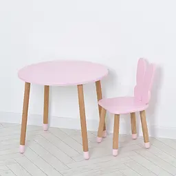 Столик 05-025R-ROUND зі стільчиком рожевий (05-025R-ROUND)