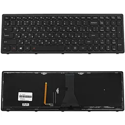 Клавіатура для ноутбука LENOVO (Flex 15, Flex 15D, G500s, G505s, S510p) rus, black, black frame, підсвічування клавіш - мініатюра 2