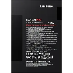 Накопичувач SSD M.2 2280 4TB 990 PRO Samsung (MZ-V9P4T0BW) - мініатюра 6