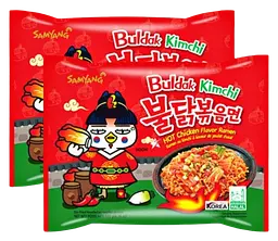 Локшина швидкого приготування Samyang Buldak Kimchi Hot Chicken Flavour Ramen 135г - мініатюра 2