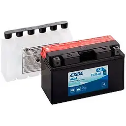 Мото акумулятор EXIDE AGM 6СТ-6,5Ah Аз 12В 85А (EN) ET7B-BS
