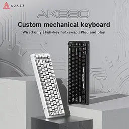 Ігрова механічна дротова клавіатура Ajazz Ak690 / 68 клавіш / Hot-Swap / RGB / Melard Switch MC / Black - мініатюра 4