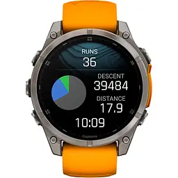 Смарт-годинник Garmin Fenix 8 AMOLED Sapphire 47mm Titanium with Spark Orange/Graphite Silicone Band (010-02904-10) [115077] - мініатюра 10