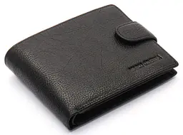 Чорне шкіряне портмоне з відділом для документів Marco Coverna MCBK10-805 10 см