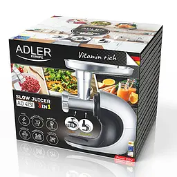 М'ясорубка-Соковитискач-Овочерізка 3 в 1 Adler AD 4131 - мініатюра 10