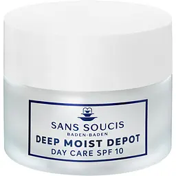 Увлажняющий дневной крем для лица Sans Soucis Deep Moist Depot Day Care SPF10 для нормальной и сухой кожи 50 мл
