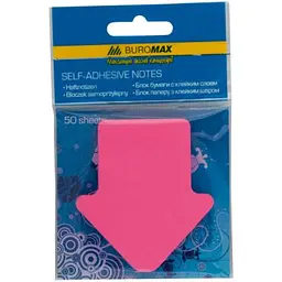 Папір для нотаток Buromax with adhesive layer "Arrow", 50 sheets, NEON colors mix (BM.2366-99) - мініатюра 2