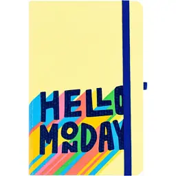Книга записна Optima Monday А5, 128 аркушів, лінія, жовта (O20812-39)
