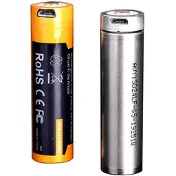 Акумулятор Fenix 18650 (3500 mAh) micro usb зарядка - мініатюра 2