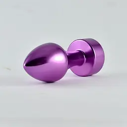 Анальна пробка - Heavy Metal Anal Plug Rosebud Aluminium Purple - мініатюра 2