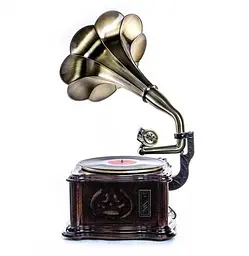 Ретро програвач Daklin Грамофон Париж на тумбі (Вініл AM/FM USB/CD MP3 BT) (RP-013C) - мініатюра 3