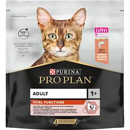 Сухий корм для дорослих котів Purina Pro Plan Adult 1+ Vital Functions, з лососем, 400 г (12372505)