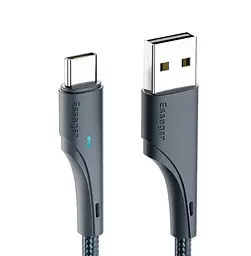 Зарядний кабель Rousseau чорний ESSAGER Fact charge Lightning 1метр 3A