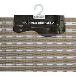 Килимок у ванну кімнату Eco Fabric смужка 69х40 см бежевий (6940-002) - мініатюра 5