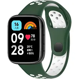 Ремінець DK для Xiaomi Redmi Watch 3 Active / 3 Lite Silicone Sport Band Nike (green / white) - мініатюра 3