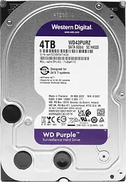 Жорсткий диск Western Digital Purple 3.5" 4TB 5400rpm 256MB SATAIII (WD43PURZ)