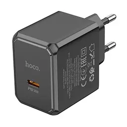 Мережевий зарядний пристрій Hoco CS15A Ocean single port PD30W charger чорний - мініатюра 5