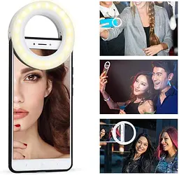Міні LED лампа XJ-19 для селфі, відео та стрімів з регулюванням температури світла - мініатюра 5